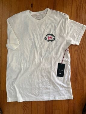 RVCA White Graphic  Short Sleeve Tee